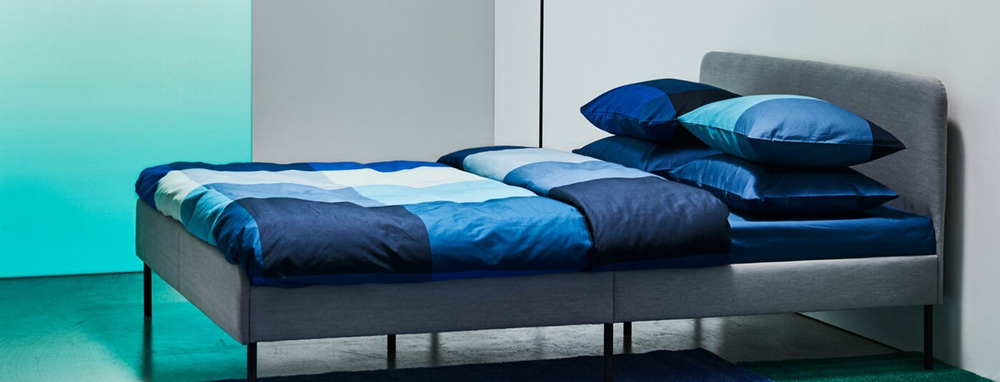 VESTERÖY Matelas à ressorts ensachés, ferme/bleu clair, 140x190 cm - IKEA